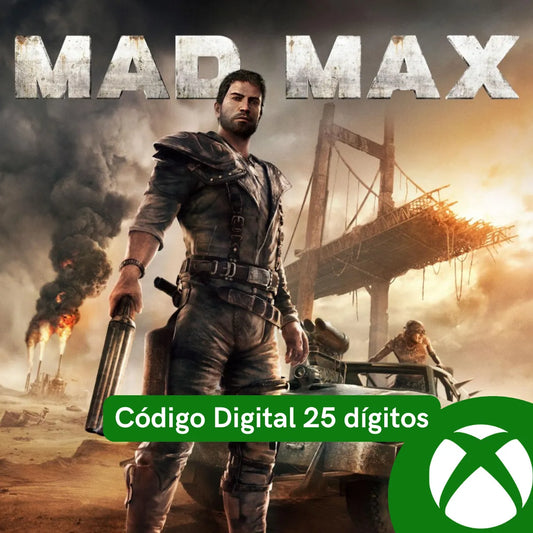 Mad Max Código 25 dígitos Xbox Região