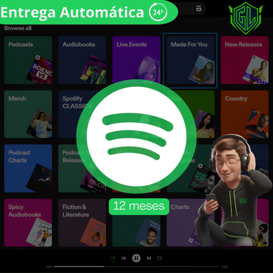 Spotify Premium 1 Ano (12 Meses - Conta nova) – Acesso Total