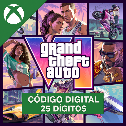 Grand Theft Auto VI GTA 6 Xbox - Código 25 Dígitos